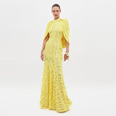 GracefulElegant Dress  Light Luxury Embroidered Chic Transparent Shawl Dress for